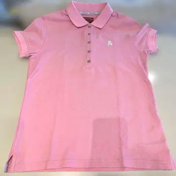 [ SALE ] MARK&LONA 피케 셔츠 M 핑크 스컬 자수