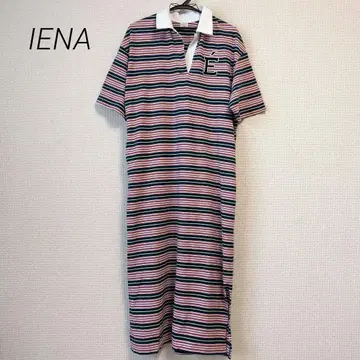 [새상품급] IENA 이에나 멀티 보더 폴로 원피스 코튼 면