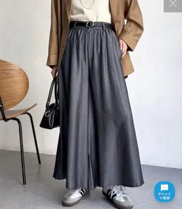 She'stoire 낙하감 플레어 셀 팬츠 M 사이즈 블랙
