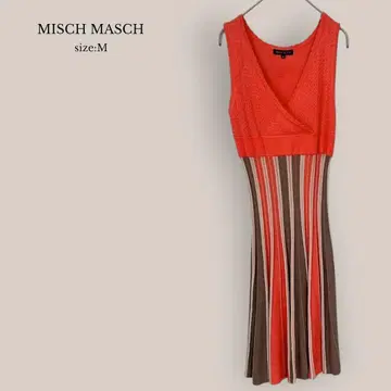 MISCH MASCH 새상품급 슬리브리스 니트 원피스 무릎 기장 플레어
