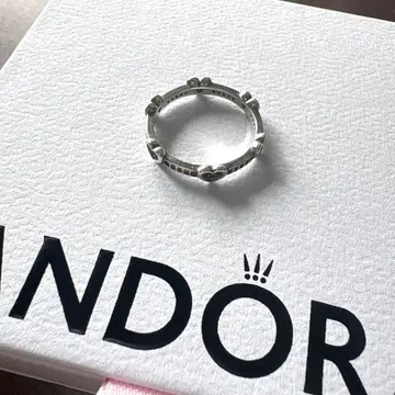 PANDORA 하트 모티브 실버 반지