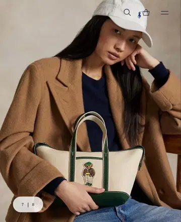 폴로 랄프로렌 Polo 베어 캔버스 미니 쇼퍼 토트백