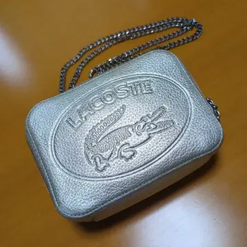 LACOSTE 라코스테 실버 체인 숄더 백