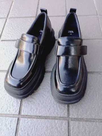 ZARA 통굽 로퍼 블랙 38