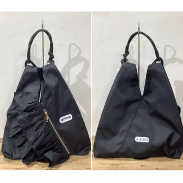 RISLEY OUTDOOR 콜라보 프릴 토트백 블랙
