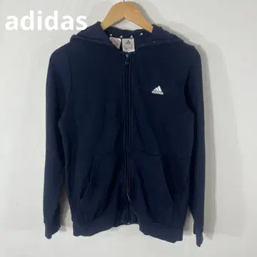 구제 의류 adidas 집업 후드티 네이비 백 로고