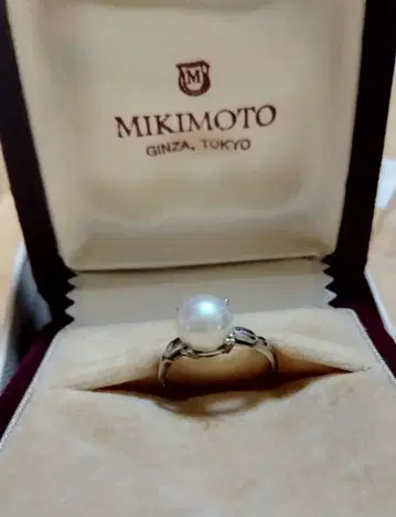 MIKIMOTO 펄 반지 WG 14K
