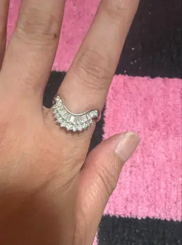 다이아몬드 V자 반지 1.00ct