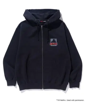 XLARGE NETFLIX 콜라보 집업 후드티 블랙 S