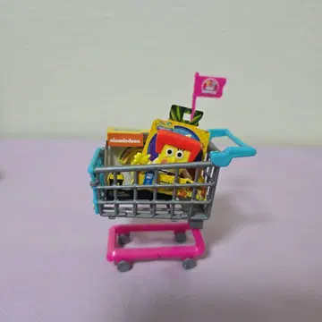 스펀지밥 미니 쇼핑 카트 세트 미니 브랜드
