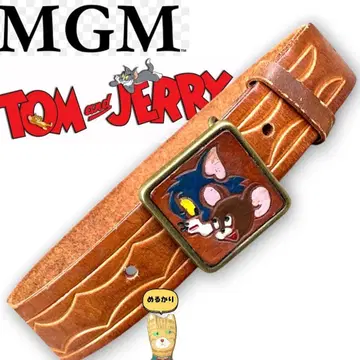 [정품 빈티지 당시 물품] 톰과 제리 MGM 공식 천연 가죽 벨트 70s