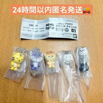 MINITEEN 가챠 집어서 이어 붙이는 마스코트 딜럭스 01 5종 세트