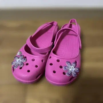 크록스 핑크 샌들 23cm