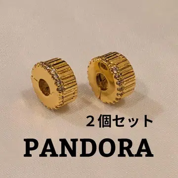 PANDORA 리벳 클립 참 골드 2개 세트