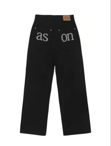 as'on 아즈온 SMOG WIDE PANTS 블랙 한국 데님
