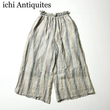 이치 앤티크 ichi Antiquites 스트라이프 린넨 팬츠