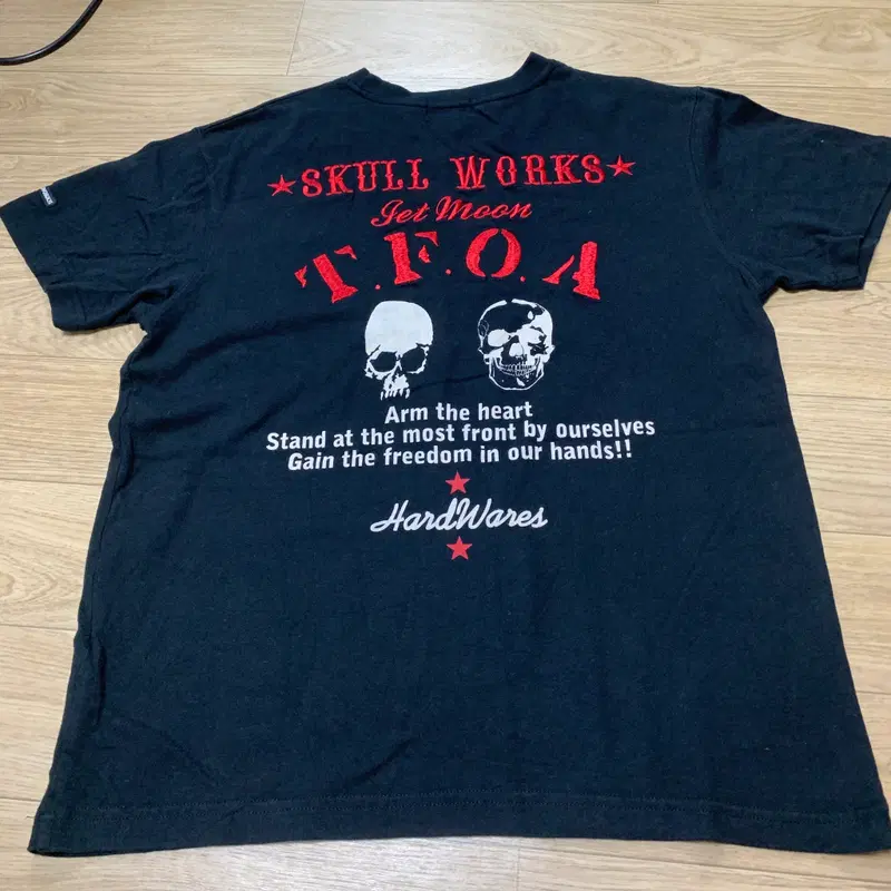 XL)Skull Works x crows 크로우즈 콜라보 무장전선 반팔티