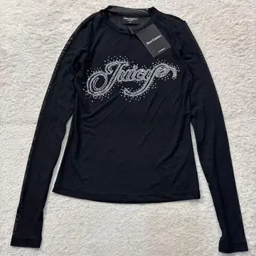 새상품급 쥬시 꾸뛰르 스트레치 시어 티셔츠 큐빅 y2k