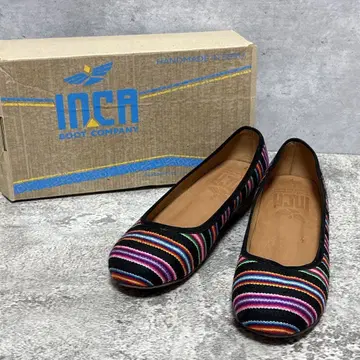 INCA 플랫 펌프스 24cm 에스닉 패턴 페루제 발레 슈즈