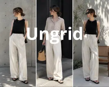 Ungrid 화이트 데님 와이드 팬츠