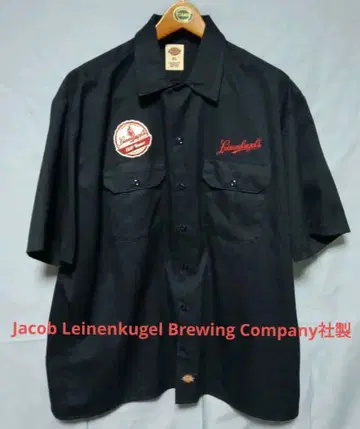 Dickies Leinenkugel's 반팔 워크 셔츠 XL 네이비