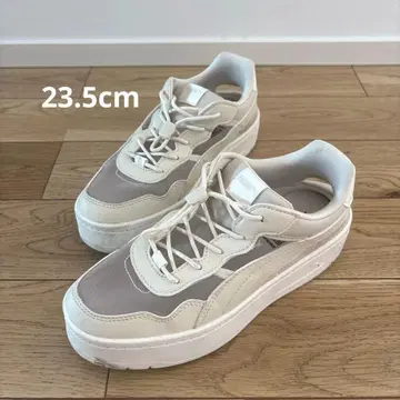 PUMA 통굽 스니커즈, 통굽 샌들, 메쉬, 23.5cm