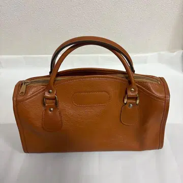 레트로 빈티지풍 가죽 핸드백 보스턴 백 카멜