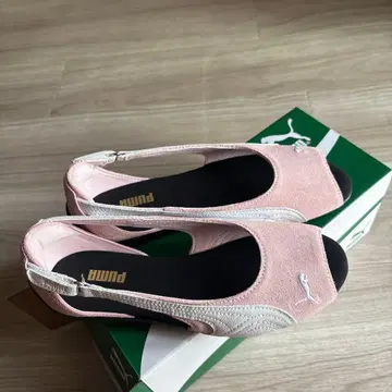NEW PUMA 스웨이드 오픈토 샌들 핑크