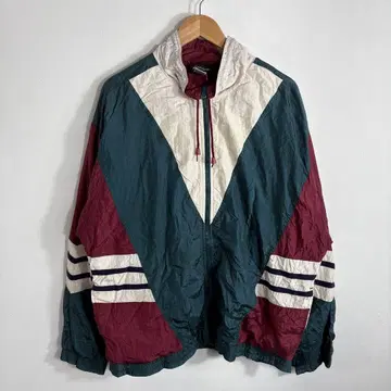 90s 빈티지 나일론 자켓 멀티 컬러 남성용 XL 구제 의류