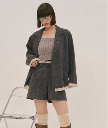 loin nuit frill layered design jacket