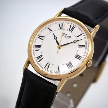 10 작동 SEIKO 시계 남성용 SGP 골드 화이트 로만 문자