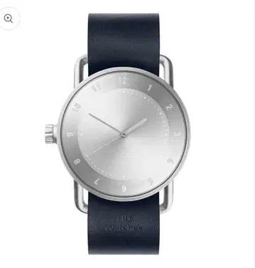 TID WATCHES 아날로그 손목시계 실버 + 교환용 가죽 벨트 2개