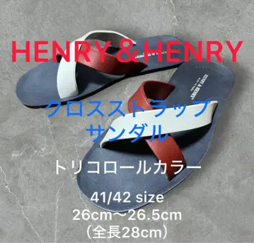 HENRY & HENRY 크로스 스트랩 샌들