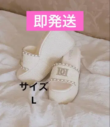 Darich DD 로고 플랫 플랫폼 라탄 샌들