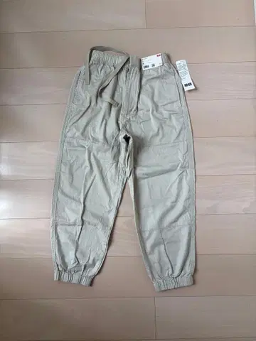 UNIQLO U 와이드 핏 조거 팬츠 내추럴 XS