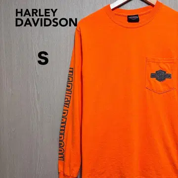 HARLEY-DAVIDSON 롱 T셔츠 S 오렌지