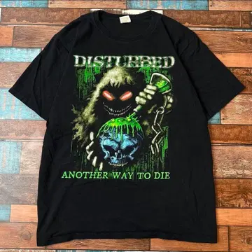 빈티지 구제 Disturbed 디스터브드 밴드 남성용 반팔