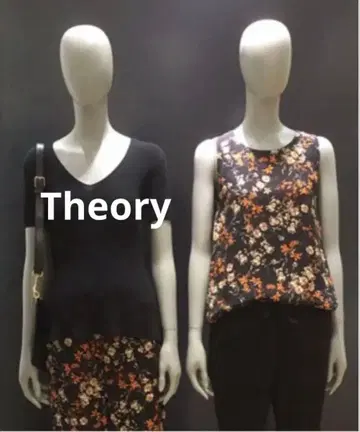 Theory 정가 27000엔 플라워 슬리브리스 블라우스
