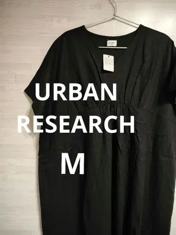 [새상품] URBAN RESEARCH 원피스 M 블랙 린넨 레이온