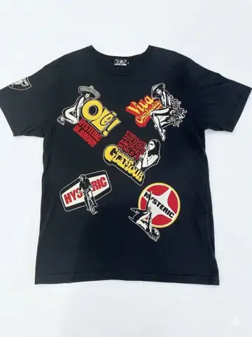 HYSTERIC GLAMOUR 그래픽 T셔츠 블랙 M
