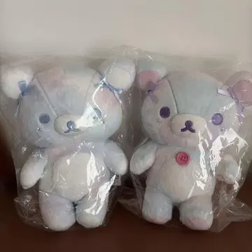 새상품 리락쿠마 코리락쿠마 하늘의 빙글빙글 솜사탕 봉제 인형 한정판 2점