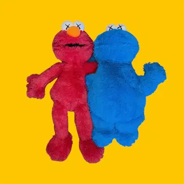 KAWS x 세서미 스트릿 엘모 쿠키 몬스터 봉제 인형