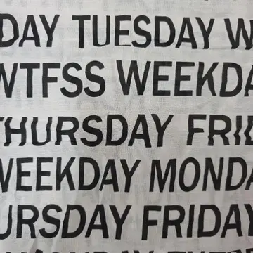 WEEKDAY MTWTFSS 로고 스톨 숄 y81