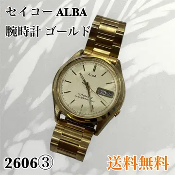 SEIKO ALBA 손목시계 골드 자동 와인딩