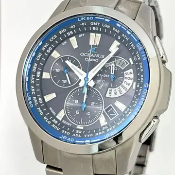 작동품 CASIO OCEANUS 전파 솔라 시계 크로노그래프 데이트 QZ