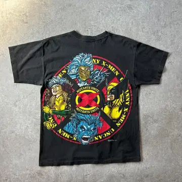 90s X-MEN 빈티지 티셔츠 블랙 L marvel 양면