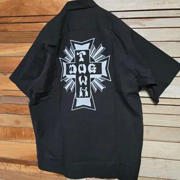 새상품 BLUCO DOGTOWN 도그타운 블랙 반팔 셔츠 L 워크