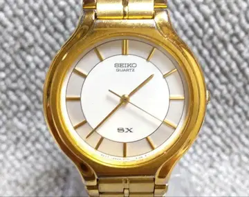 [ 작동품 레어 ] SEIKO SX 남성용 손목시계 쿼츠 골드 컬러