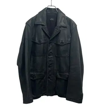 PS Paul Smith 소가죽 가죽 사파리 자켓 M 블랙