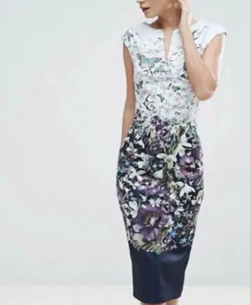 TED BAKER LONDON 슬리브리스 꽃무늬 원피스
